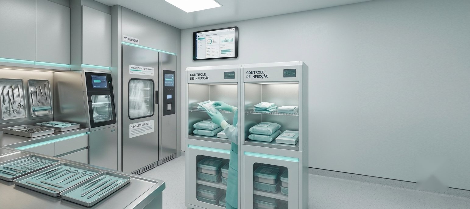Sala técnica de esterilização e controle de infecção da Biofortek